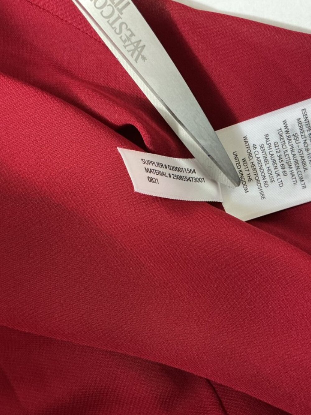 Lauren Ralph Lauren Red Velvet Smocked Shoulder Puff Bubble Half Sleeve Dress 0 - Picture 9 of 9